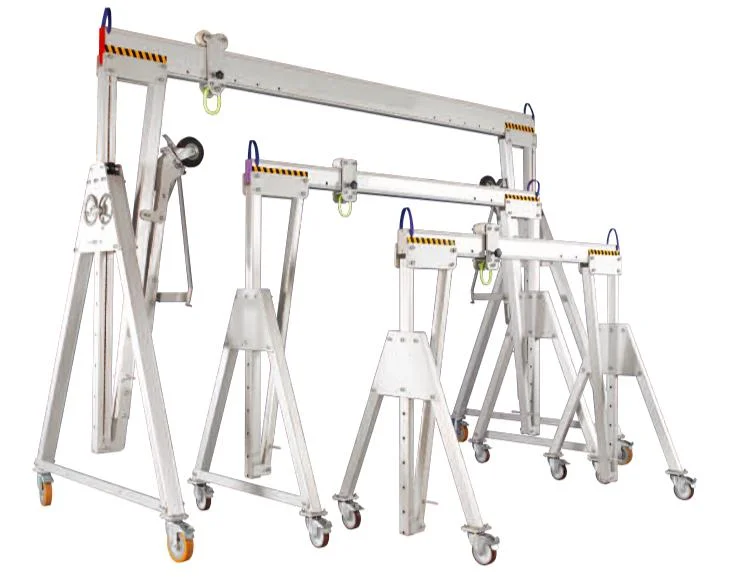 Warehouse Rolling Adjustable Manual Portable Mobile Gantry Crane Busbar Used 3 Ton 5 Ton 1000kg Price